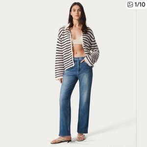 rag & bone Blue Straight Leg Jeans